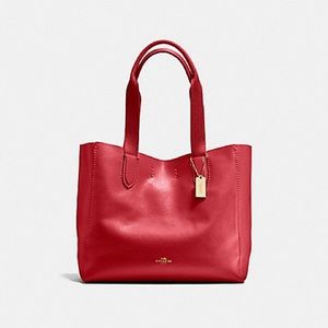Coach Derby Tote Red New